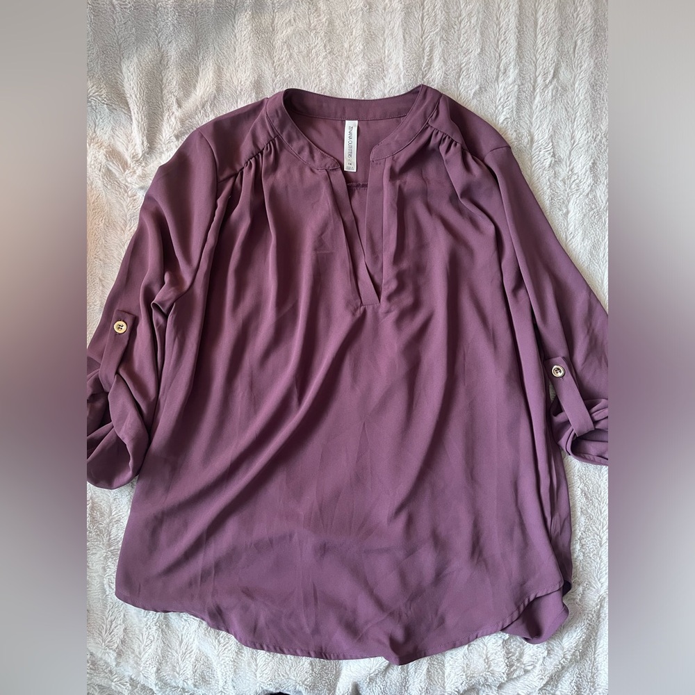 Zenana outfitters 1X sized 3/4 sleeved blouse